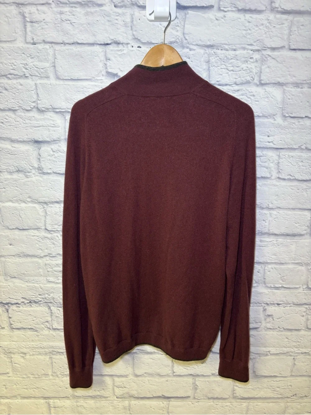 Patagonia Recycled Cashmere 1/4-Zip Sweater Men’s Medium Maroon Long Sleeve